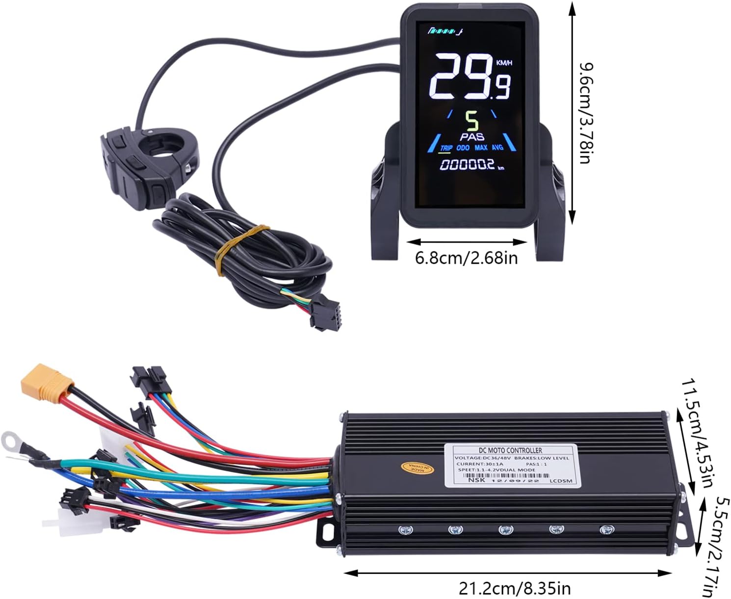 28"/29''/700C Rear Wheel Hub 48V 1000W E-Bike Conversion Kit with LCD Display X748832