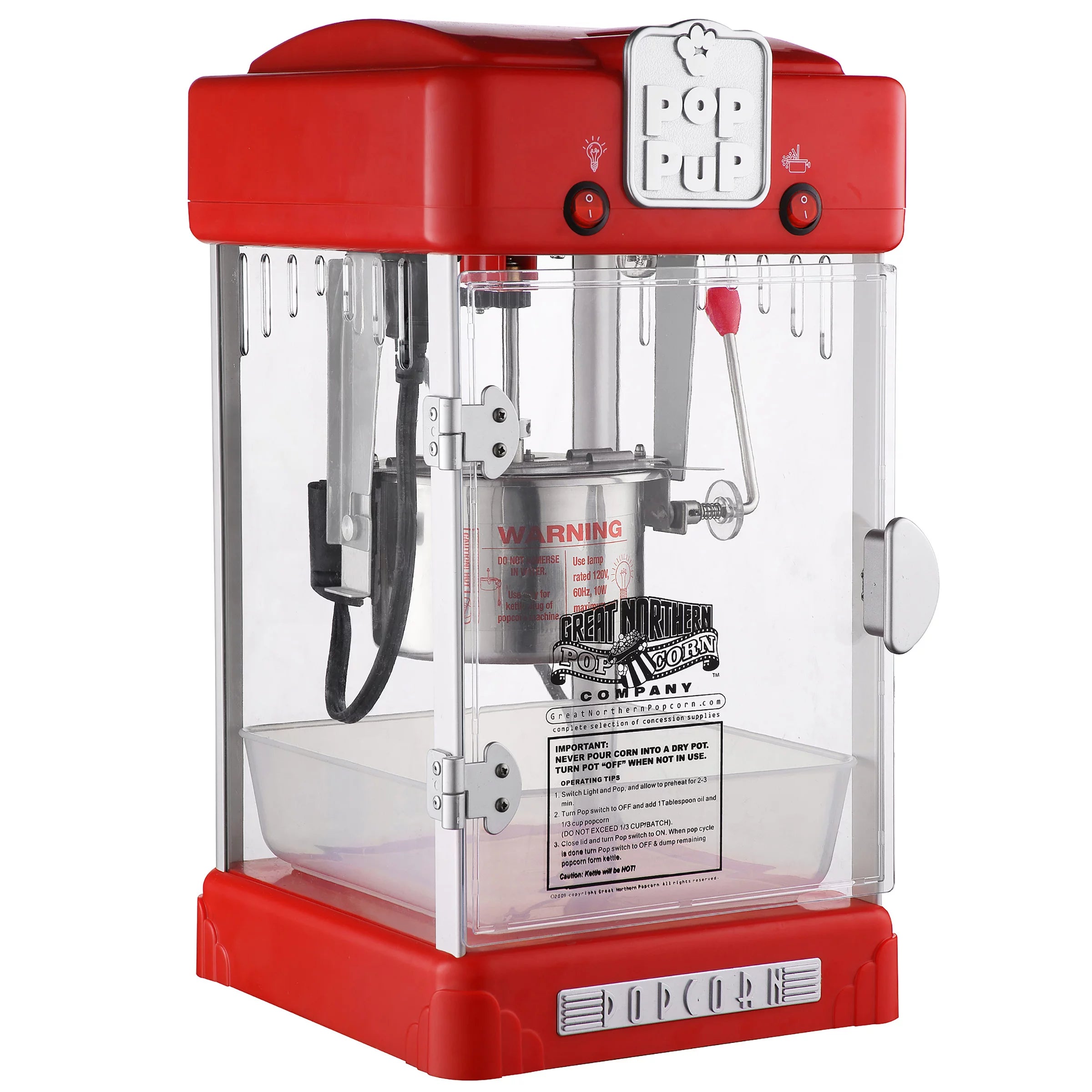 Red Popcorn Machine with 2.5oz Kettle U933