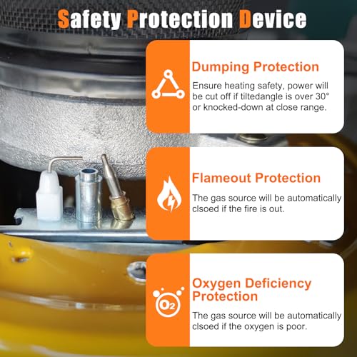 2 in 1 Propane Heater & Stove, 13000 BTU Portable Propane Heater with Handle J6513