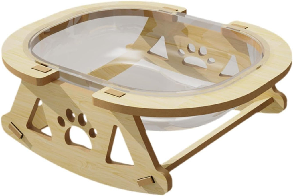 Beige Solid Wood Cat Bed N6175
