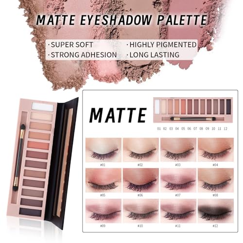 Makeup Kit with CC Cream Foundation Eyeshadow Primer Concealer Lip Gloss Eyeliner Pencil Mascara Makeup Brush & Sponges N121