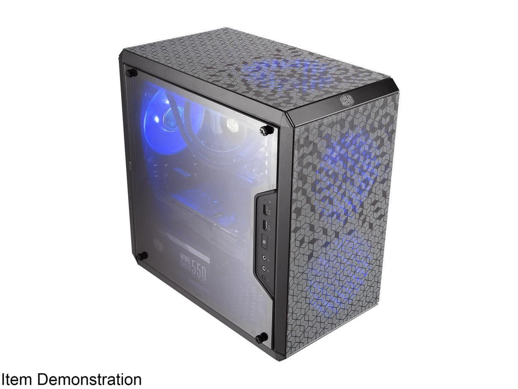Black Micro-ATX Tower with Acrylic Side Panel R446