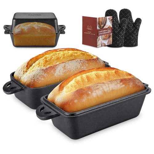 Cast Iron 9x5 Inch Loaf Pan with Lid 2 Piece Set M9221