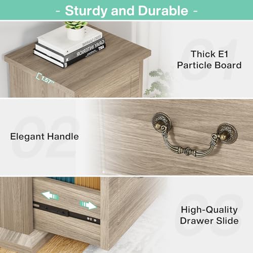 Walnut 4-Drawer Vertical File Cabinet C51083