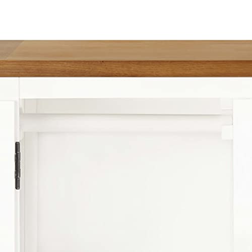 Solid Oak Wood Wardrobe with Hanging Rod and Drawers Z504
