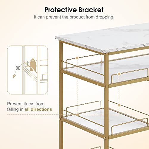 White Multifunctional Nail Table with Rolling Wheels I755517
