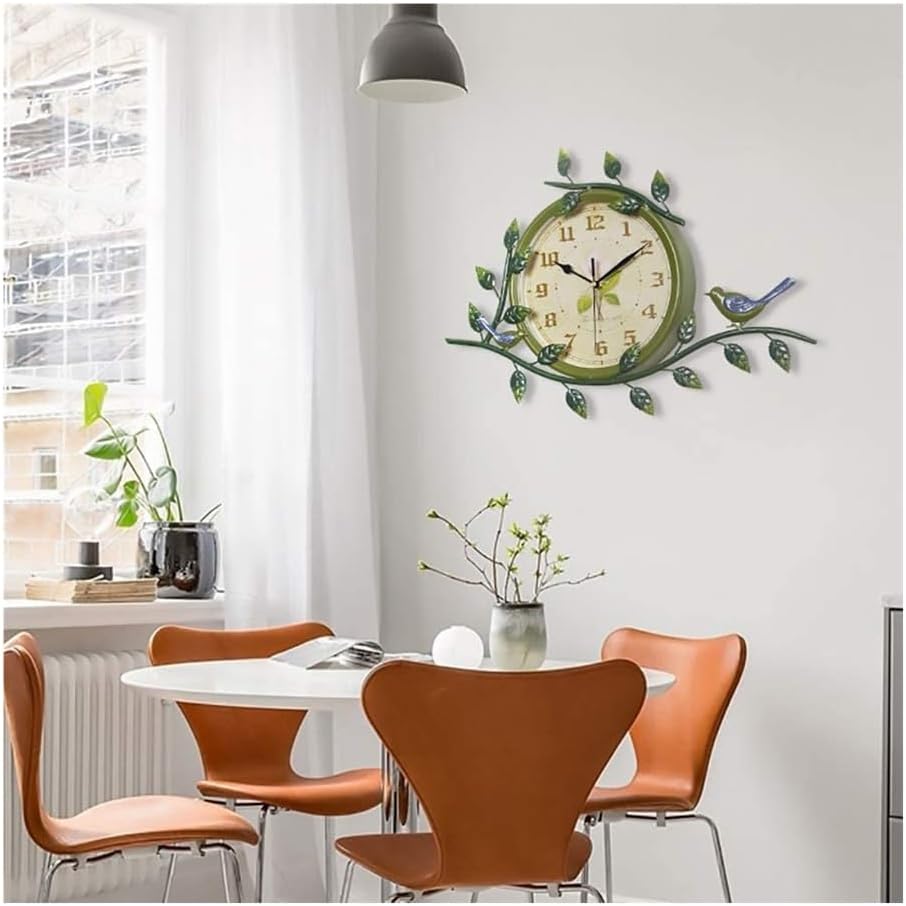 Vintage Garden Creative Mute Bird Styling Wall Clock W8303