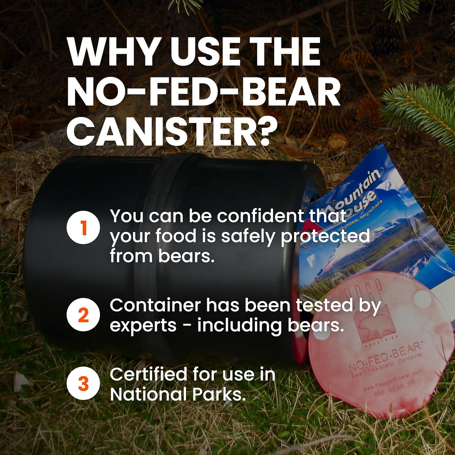 Bear Resistant Food Storage Container, 2 Gallons P26762