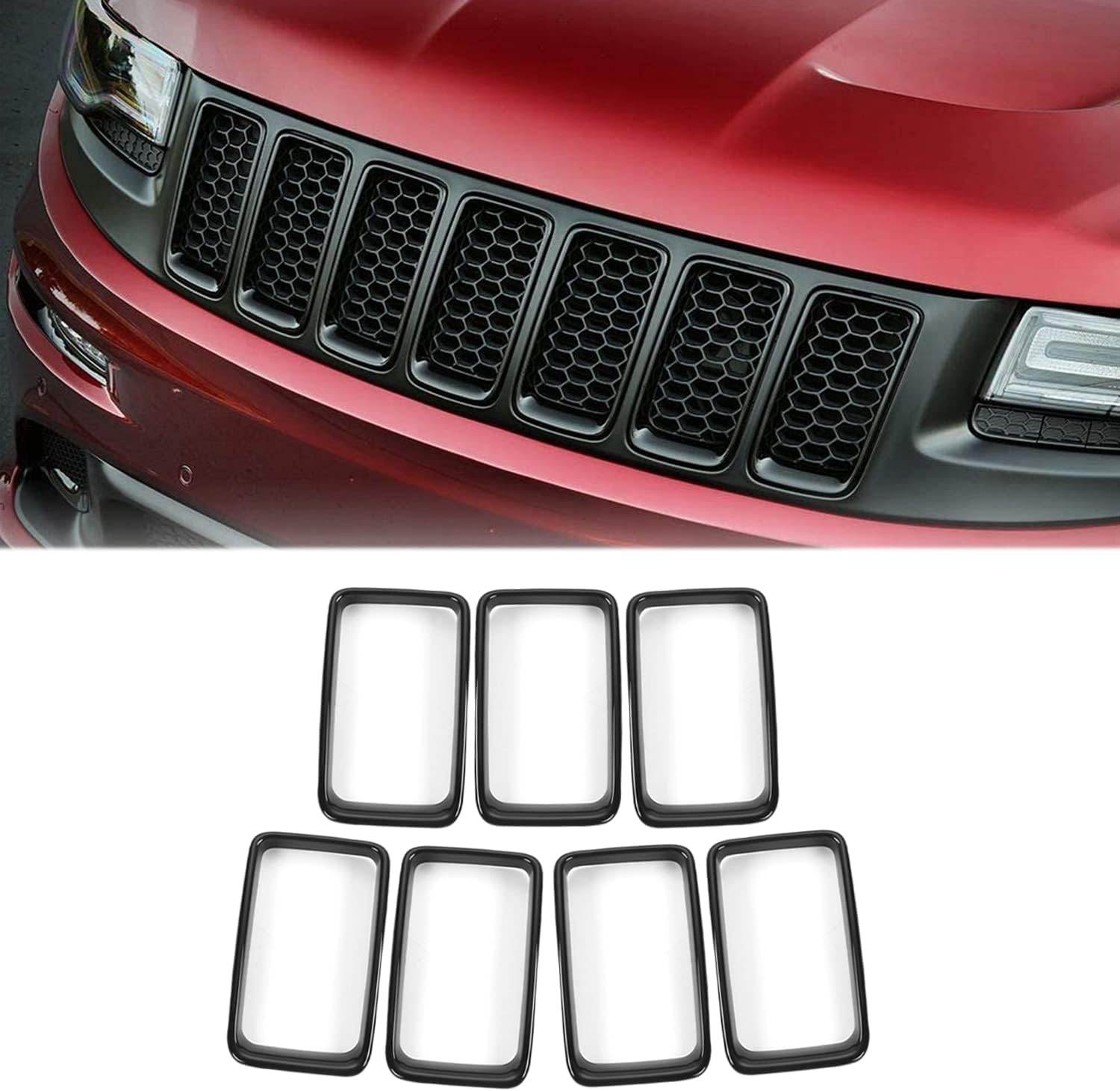 Black Clip-on Grille Inserts Trim Kit A1624