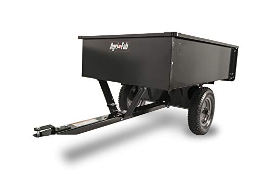Black 750-Pound Max Utility Tow Behind Dump Cart H658