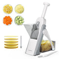 Safe Mandoline Slicer, Thickness Adjustable 0.1-8 mm, Blue D98067