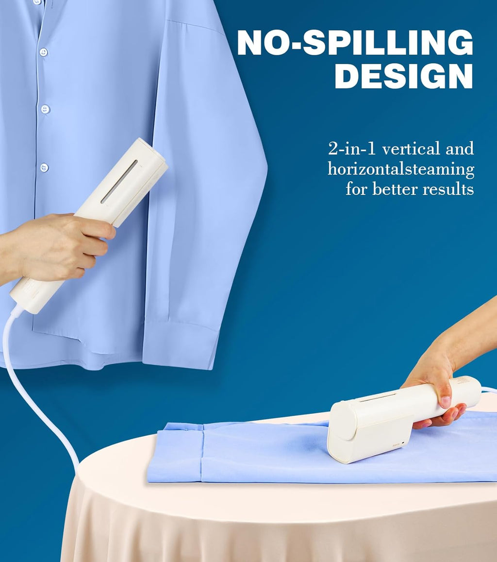 Portable Handheld Garment Steamer, 0.75lbs, 15s Heat Up, 10min Continuous Steam, Mini Steam Iron S45143
