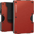 Brushed Burnt Orange Aluminum RFID Credit Card Holder with Money Clip L97278