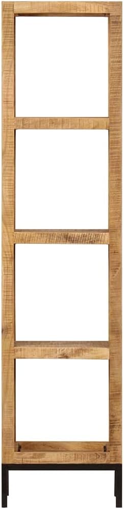 Solid Mango Wood Bookshelf with 4 Compartments Z991