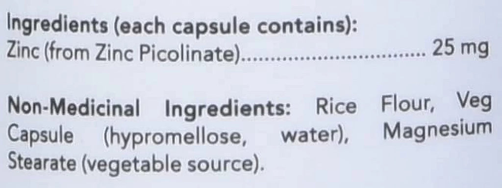 Zinc Picolinate 25mg I983001
