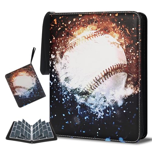 Baseball Card Binder with 50 Removable Sleeves I2701