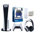 Playstation 5 Disc Version with Headset, Media Remote, Accessory Starter Kit and Cleaning Cloth Bundle L273