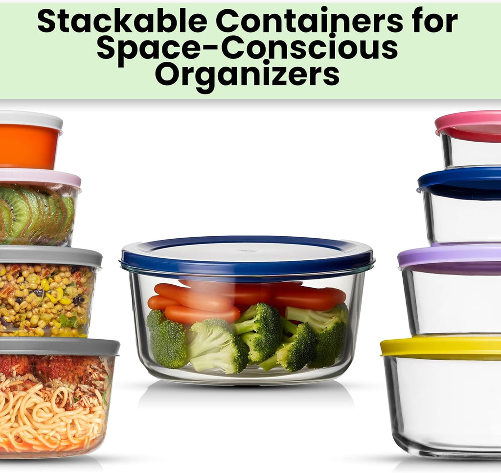 12 Pc Glass Food Storage Container Set with Lids E405487