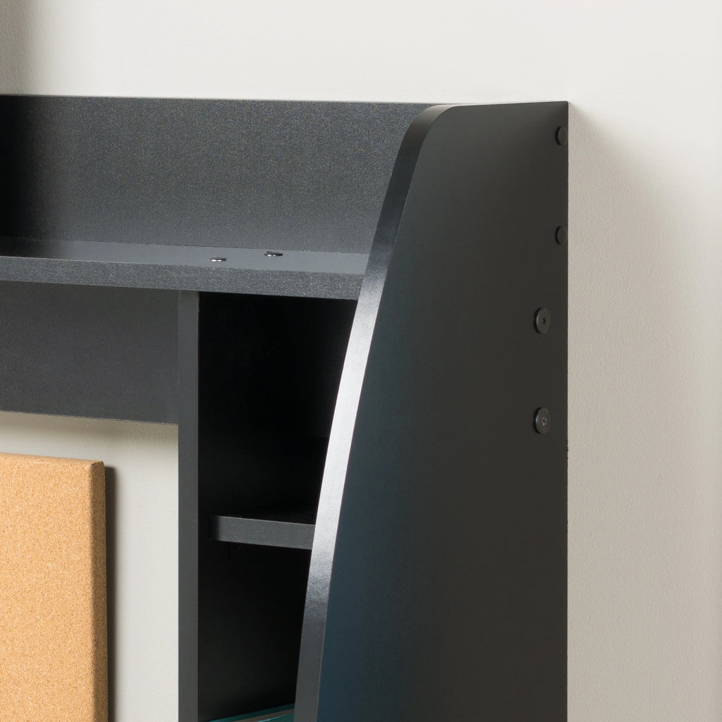 Black Wall Mounted Desk with Storage U383