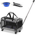 Pet Carrier with Wheels Airline Approved Dog Cat Carrier T97934