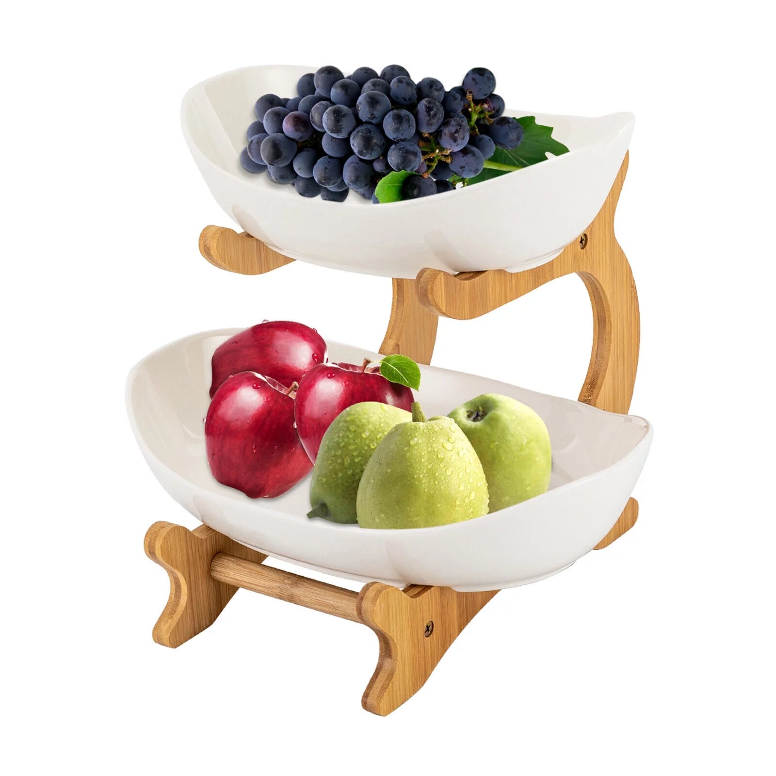 2-Tier Kitchen Countertop Fruit Bowl Fruit Basket B18548