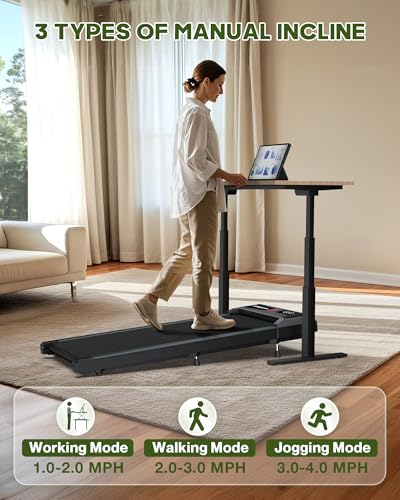 Under Desk Treadmill with Incline 300lb Capacity O779