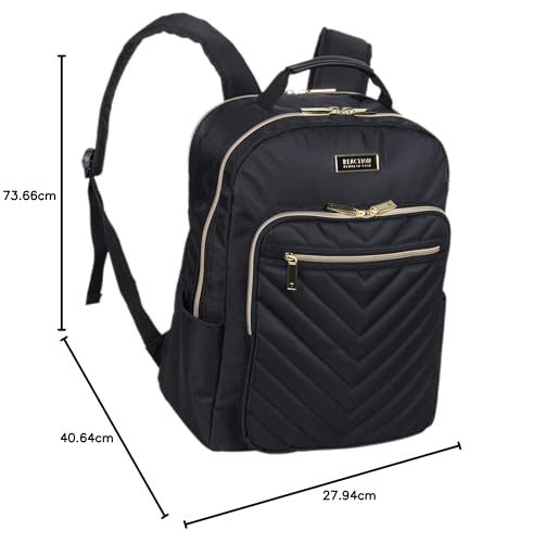 Black 24-Inch Quilted Luggage Q4348