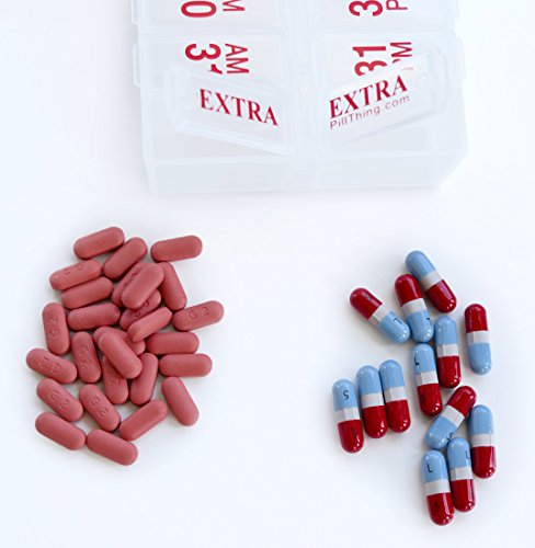 Large Pill Organizer Set, AM/PM Medication Organizer, 2 Organizers for 1 Month, BPA Free R47028
