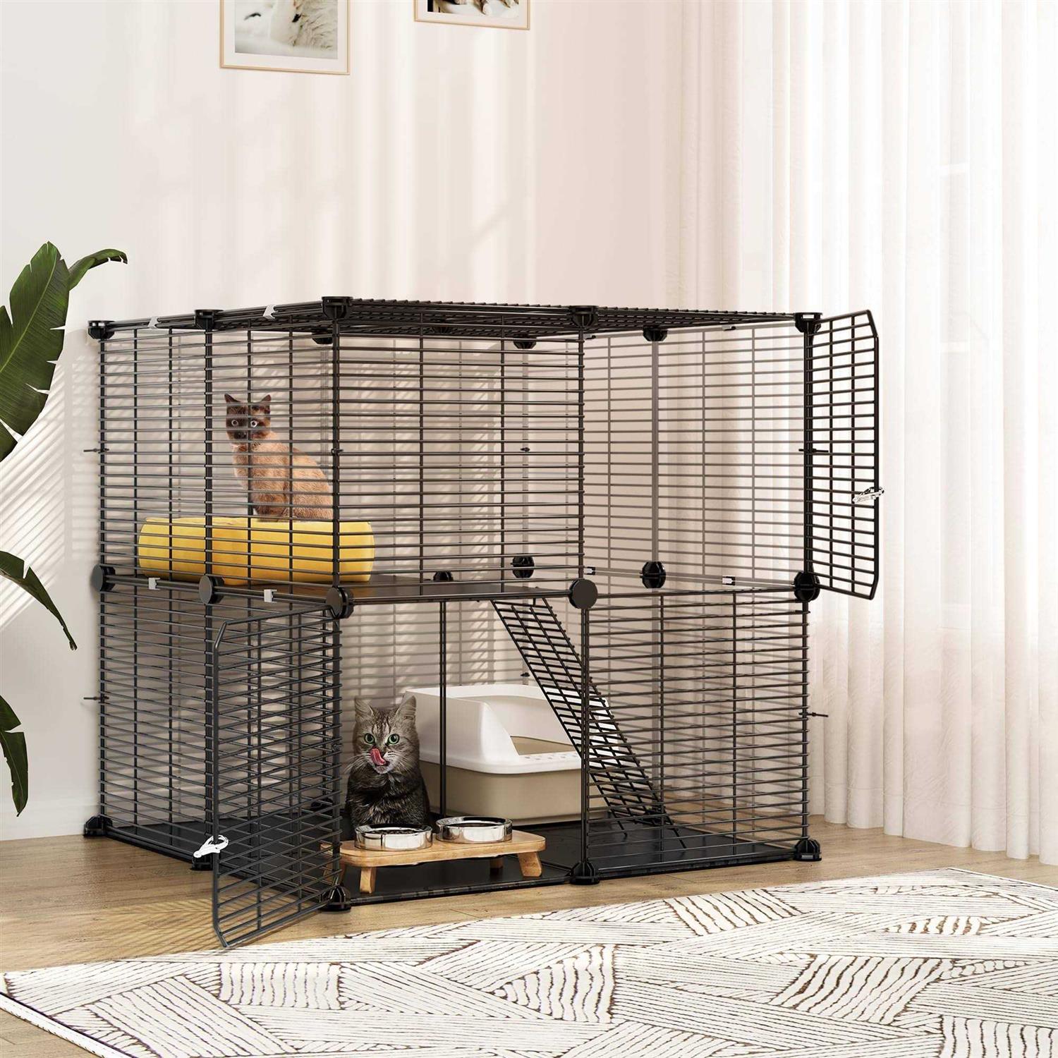 2 Tier Metal Cat Cage J8983