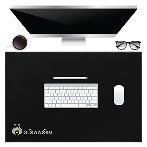 Black Non-Slip Waterproof Pu Leather Desk Pad 23.6in*15.7in F3028
