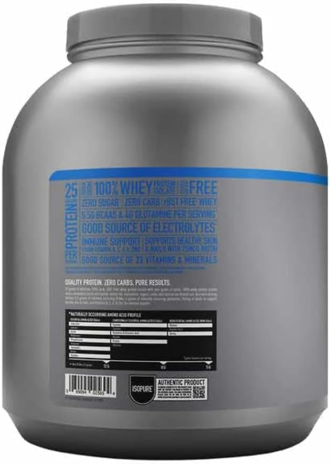Zero Carb Whey Protein Powder Creamy Vanilla 3.4lb H713