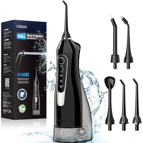 Portable Cordless Oral Irrigator 300ML Rechargeable IPX7 Waterproof Electric Water Flosser B13819