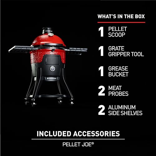 18-inch Ceramic Wood Pellet Grill and Smoker with Cart T768868
