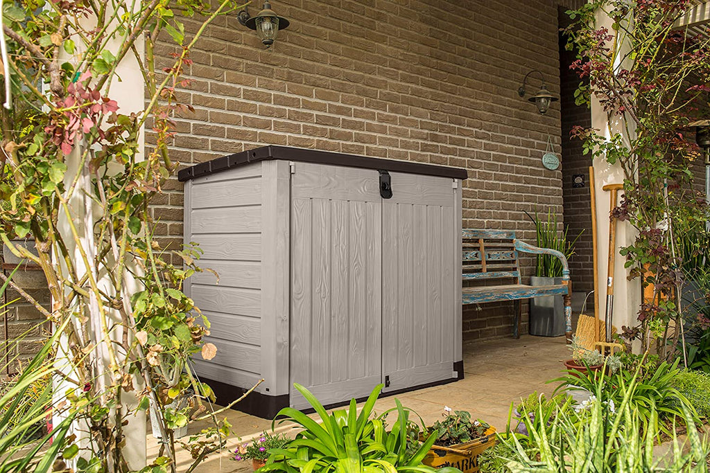 Beige/Brown Outdoor Storage Shed P201
