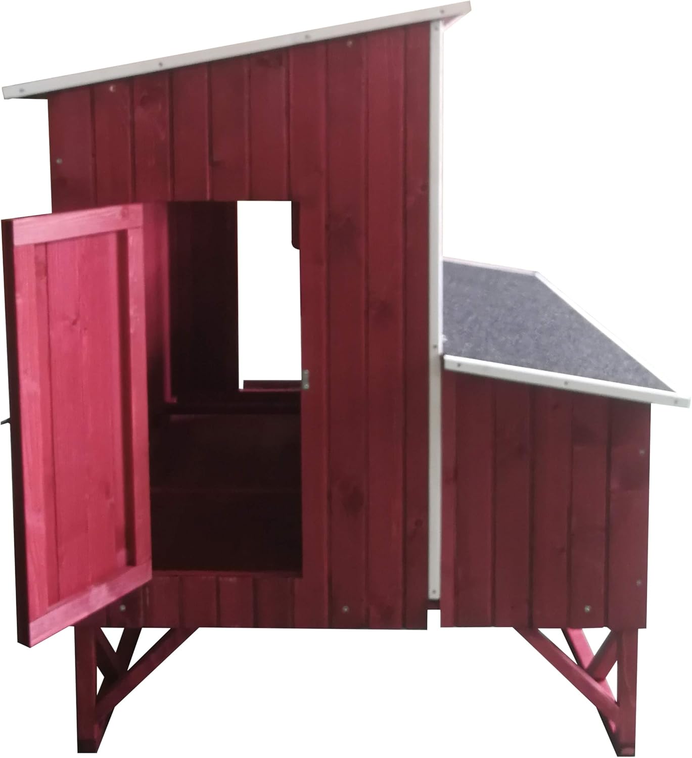 Large Wood Chicken Coop with 4 Nesting Box S171930