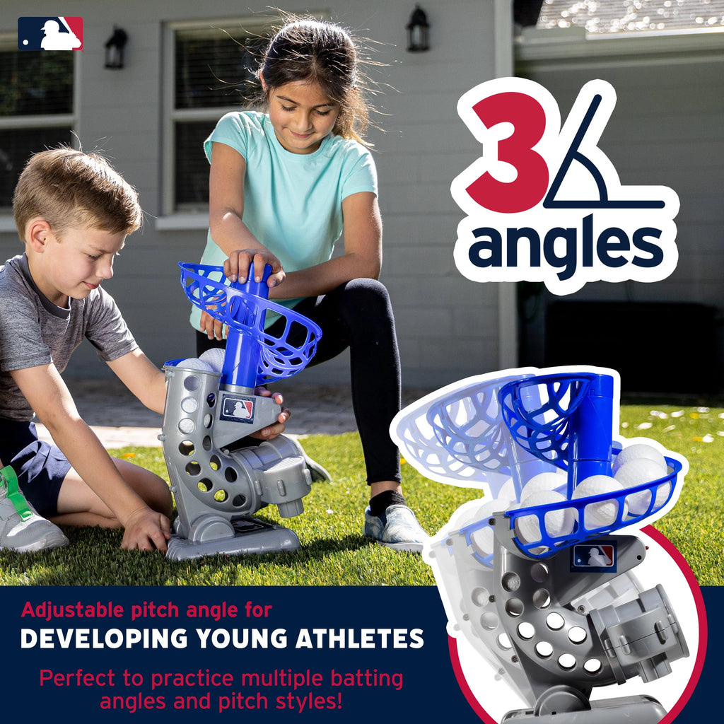Kids Baseball Pitching Machine Height Adjustable with 6 Plastic Balls R654