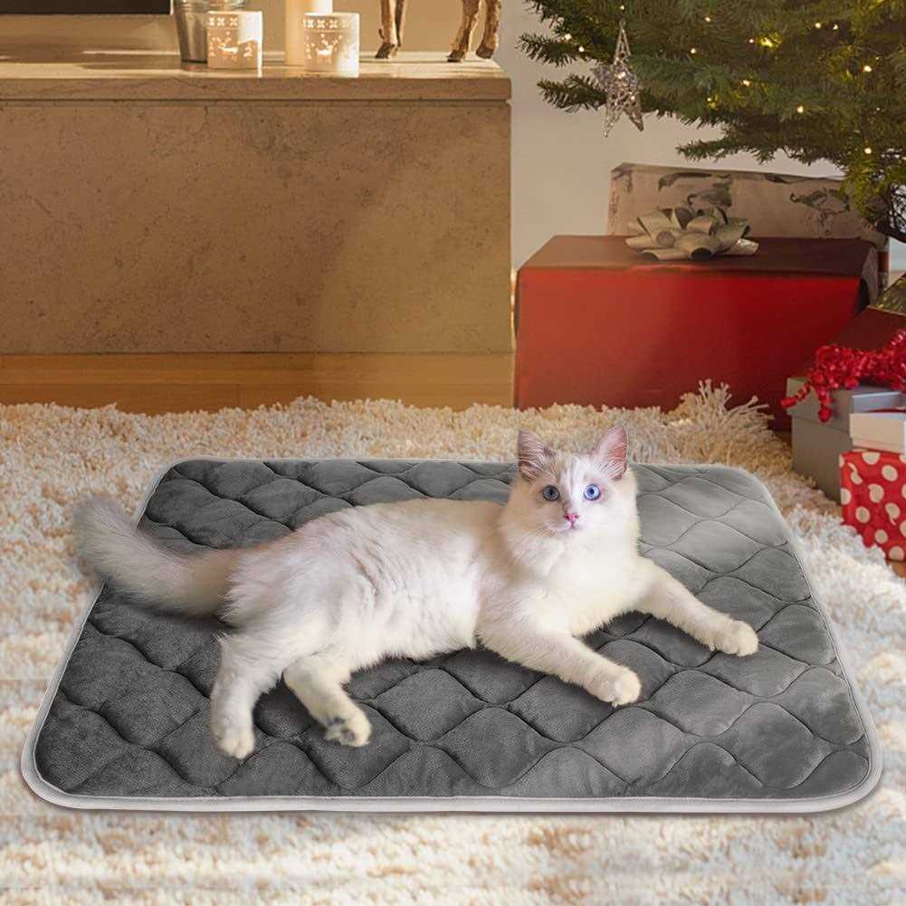 Self Heating Cat Mat Thermal Pet Bed Mat Self-Warming Pet Crate Pad B1098