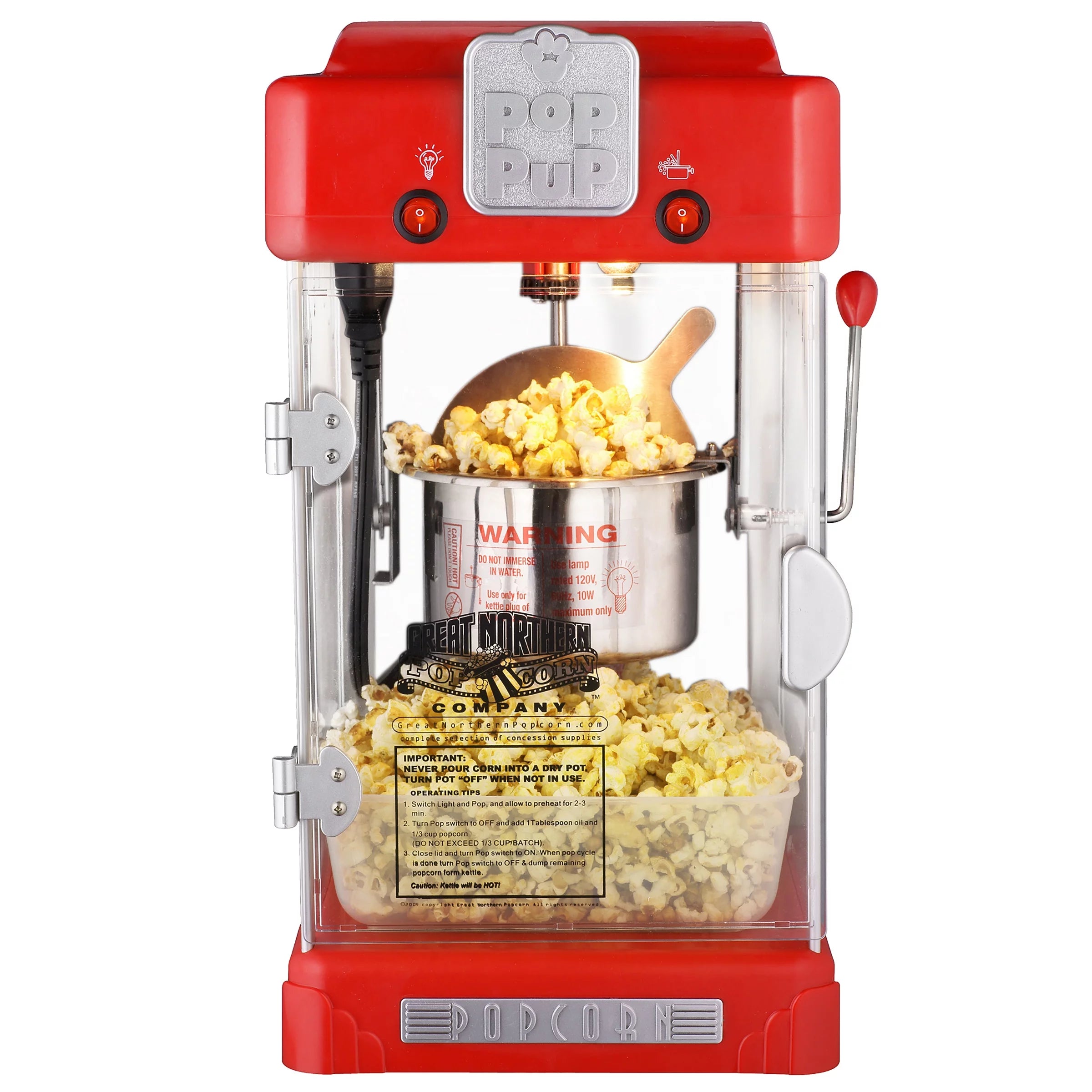 Red Popcorn Machine with 2.5oz Kettle U933