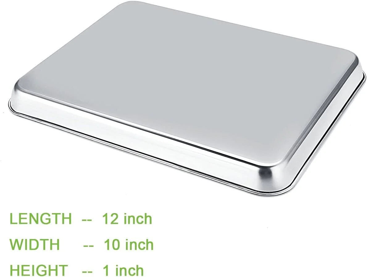Set of 2 Stainless Steel Baking Sheets F608921