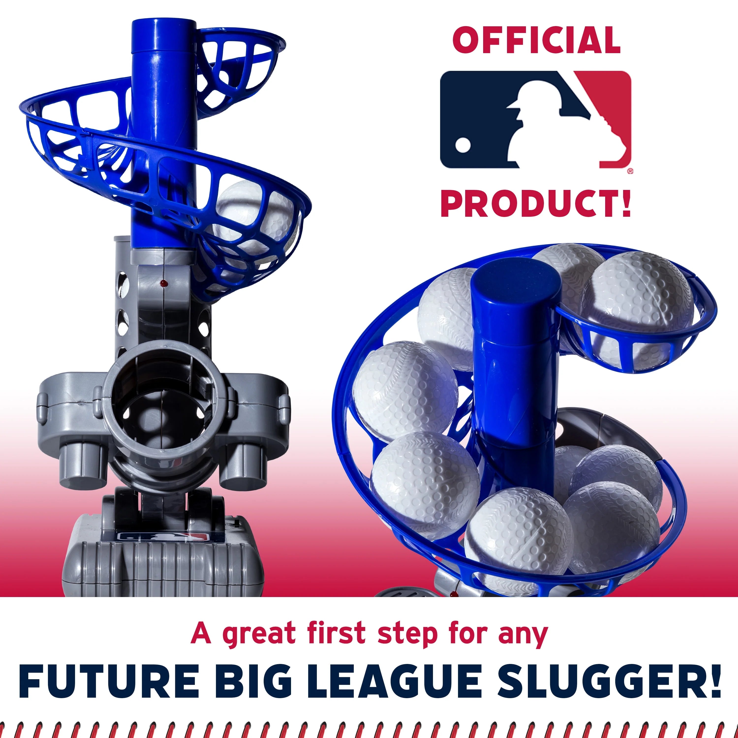 Kids Baseball Pitching Machine Height Adjustable with 6 Plastic Balls R654