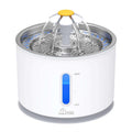 2.4L/81oz Automatic Cat Water Fountain with Stainless Steel Lid and LED Light J430296