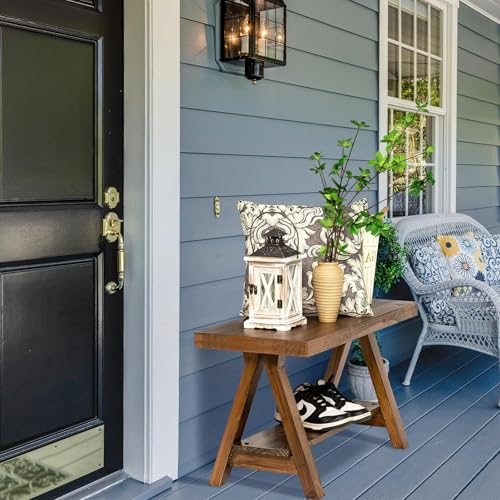 Solid Wood Farmhouse Storage Bench G5508