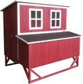 Large Wood Chicken Coop with 4 Nesting Box S171930