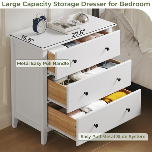 White 6 Drawer Solid Wood Dresser C236