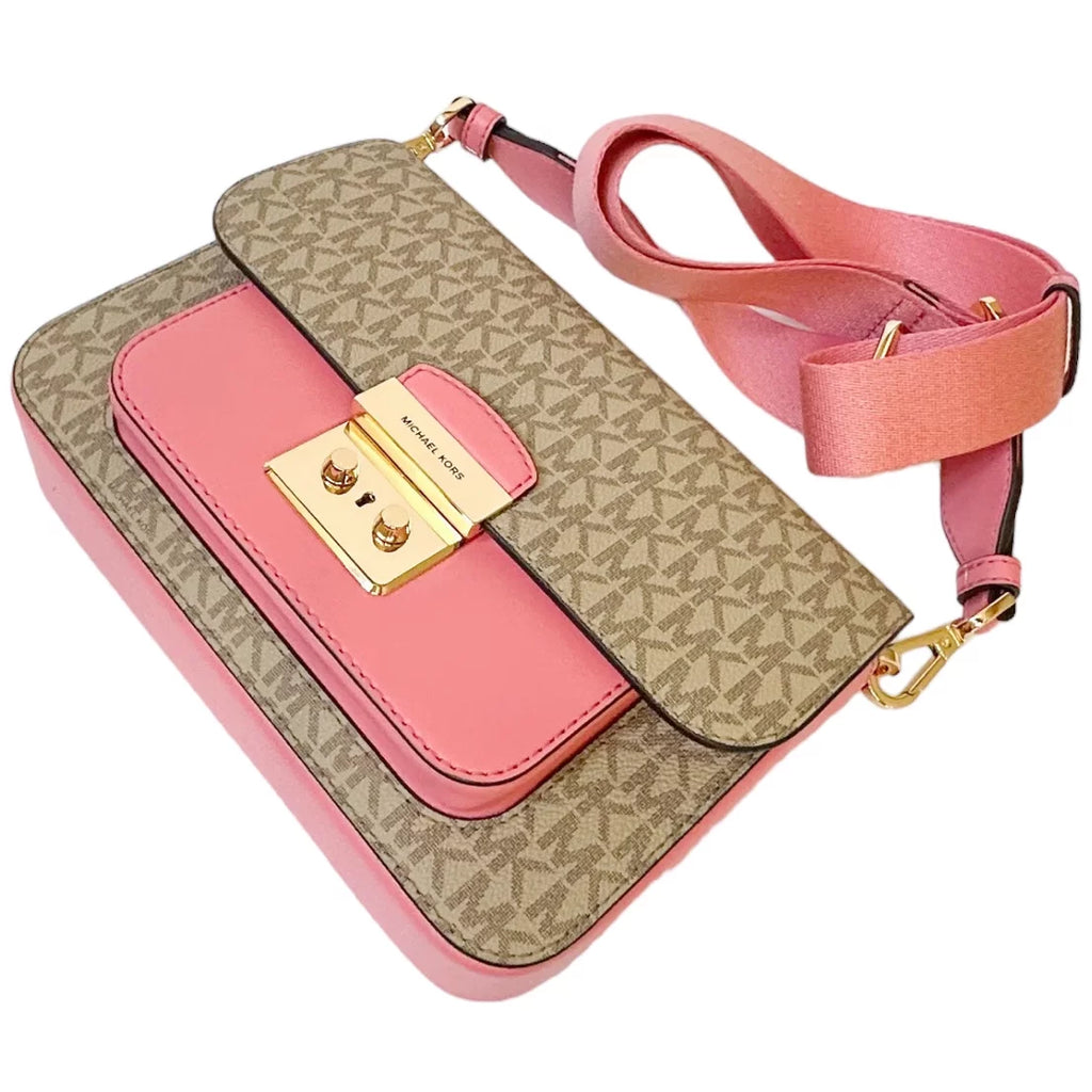 Medium PVC Leather Flap Crossbody Handbag M41397
