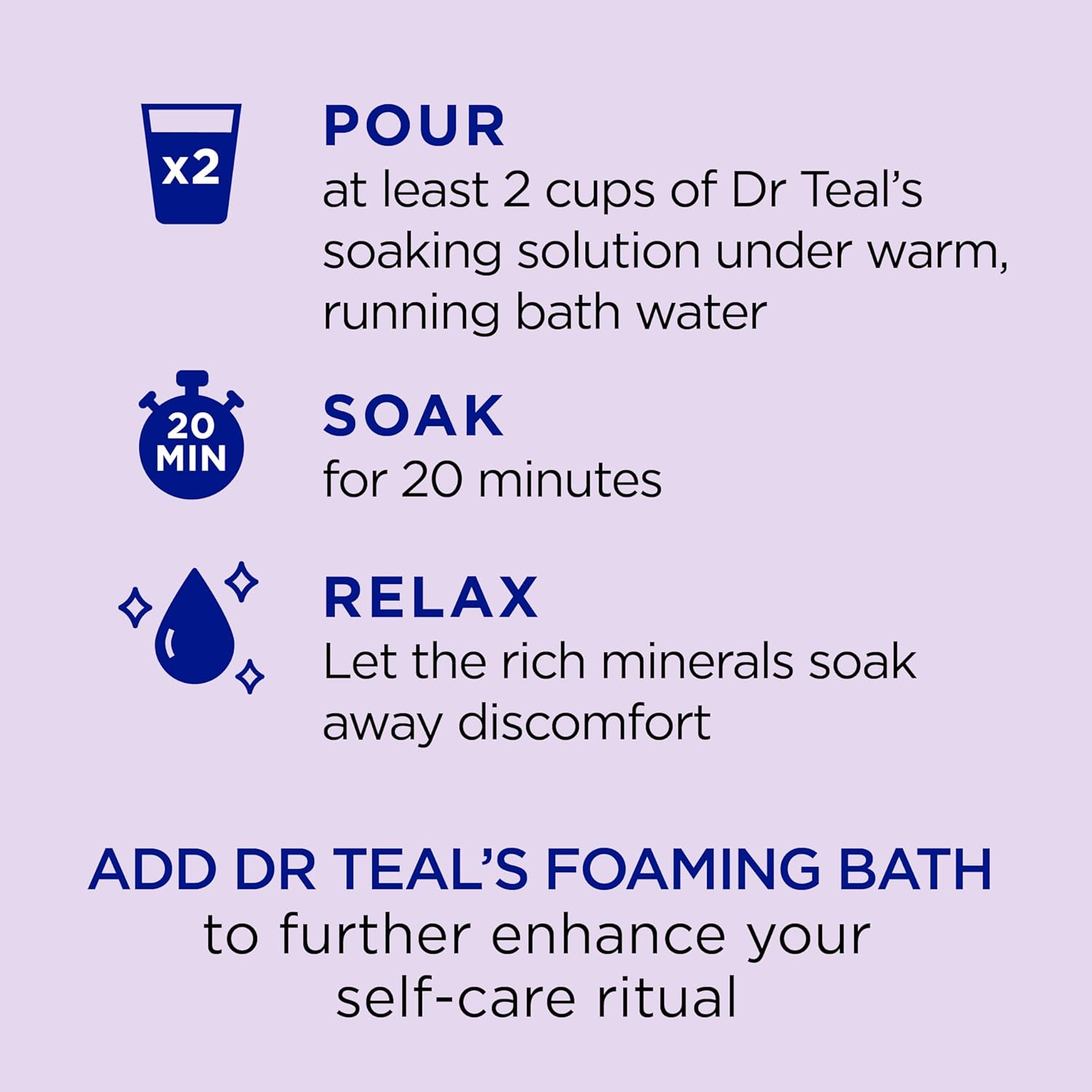 Lavender Epsom Salt Soaking Solution and Foaming Bath Combo Pack E6735