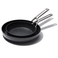8" and 10" Hard Anodized Nonstick Frying Pan Skillet Set Black F3957