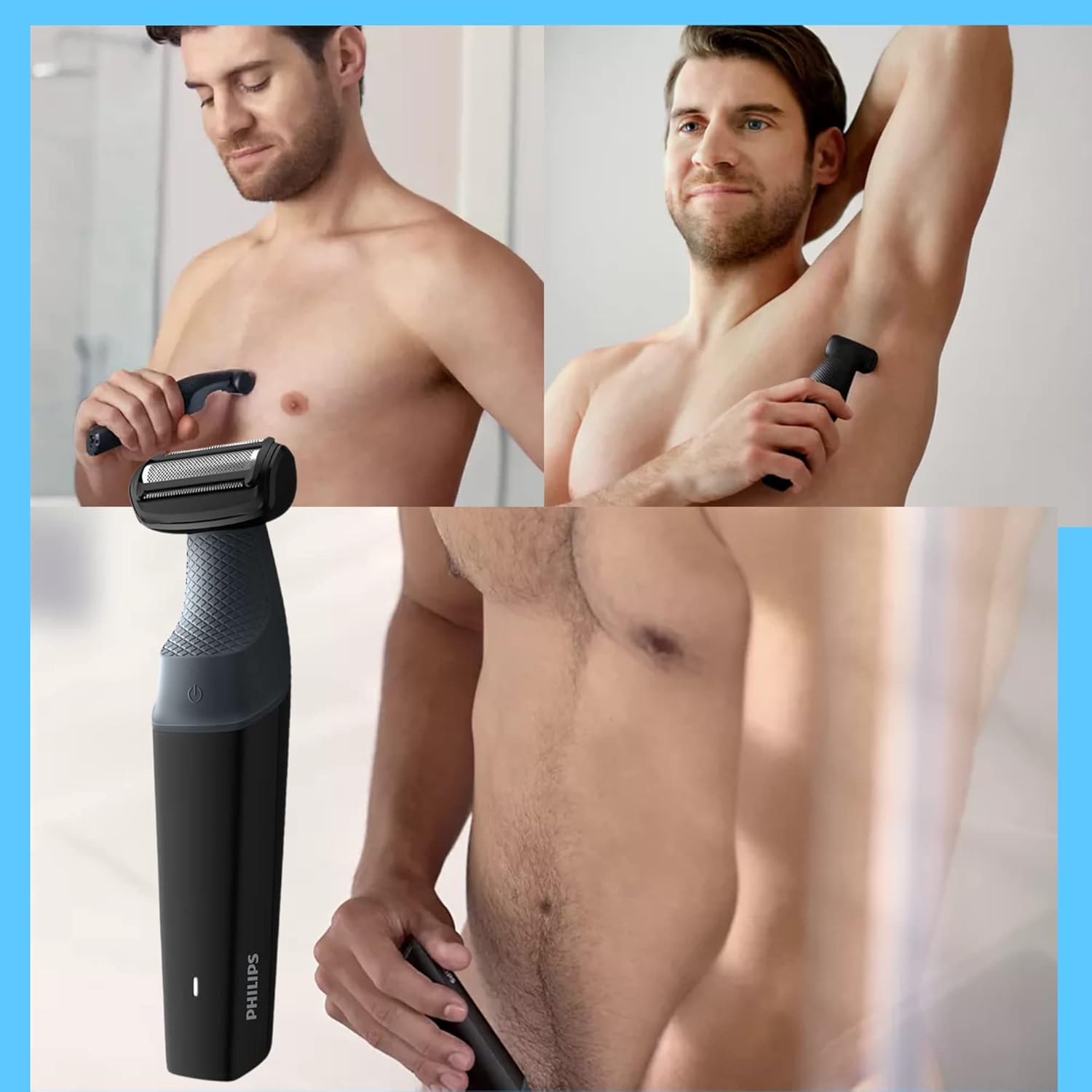 Body Groomer Shaver Showerproof Hair Trimmer with Back Attachment R32272