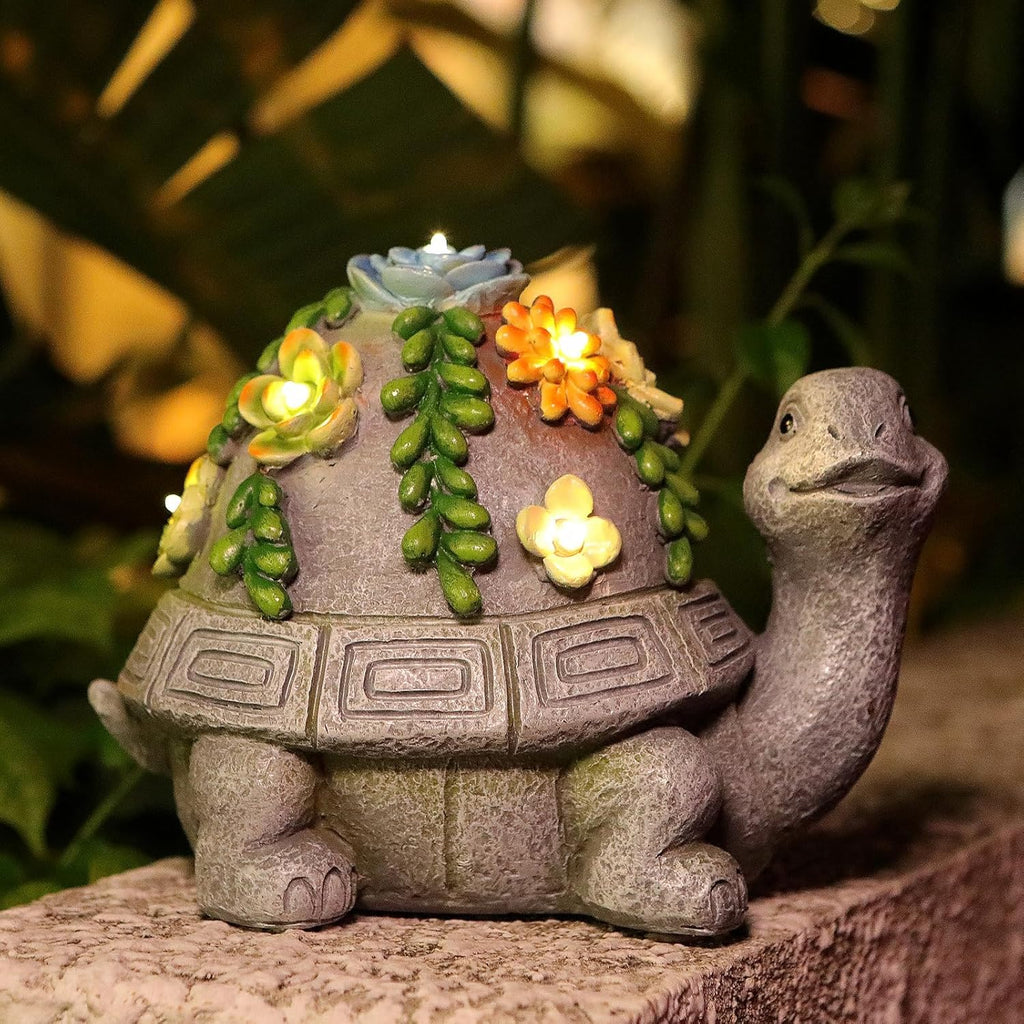 Turtle Statue with LED Lights S210036