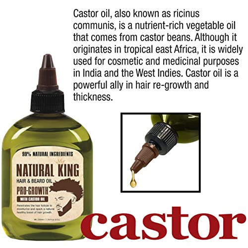 Natural King Pro-growth Castor Hair & Beard Oil 2.5 oz. M357